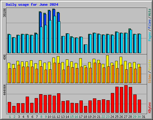 Daily usage for June 2024