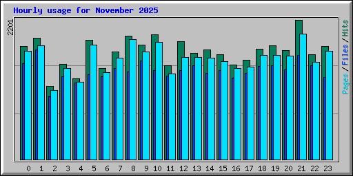 Hourly usage for November 2025